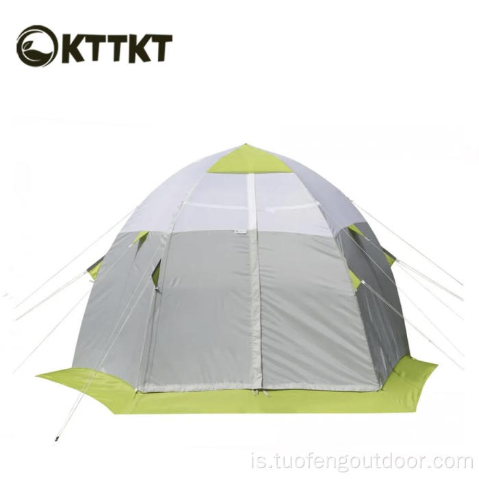 4,9 kg ljós grænt tjaldstæði gönguferð tvöfalt tjald